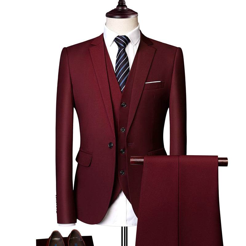 Business Clothing Non-Ironing Slim Fit XL Leisure Suit - MENLL